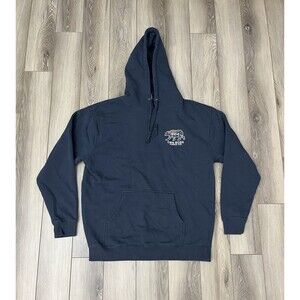 Own Boss Supply Co. Blue Hoodie Sweatshirt “Adventure Awaits” Mens Size Large